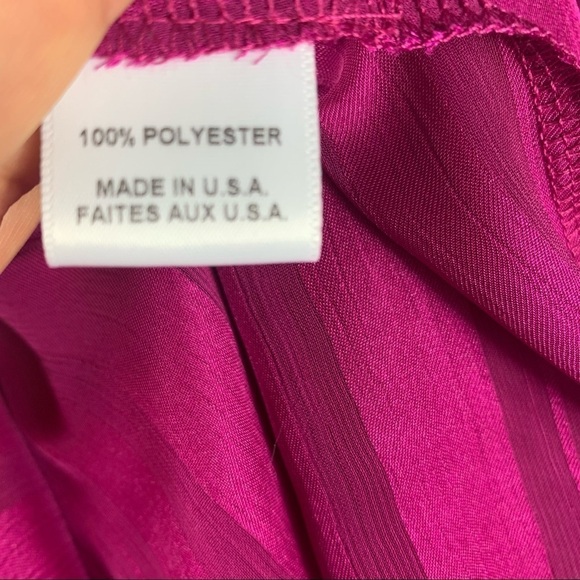 Misa  Gabriela Fuschia Striped Chiffon Midi Dress Size Small - Picture 10 of 16